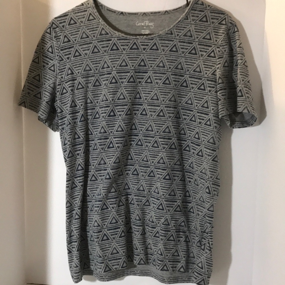 Carol bay short sleeve top size M 100% cotton gray